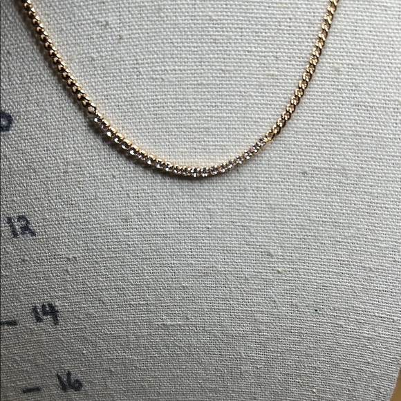 Liza’s Gold and Rhinestone Necklace Elegant Chain Design - Picture 5 of 5